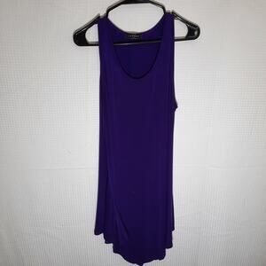 Made by Johnny XXL Purple Sleeveless Tank Dress Rayon Spandex Flowy USA Made